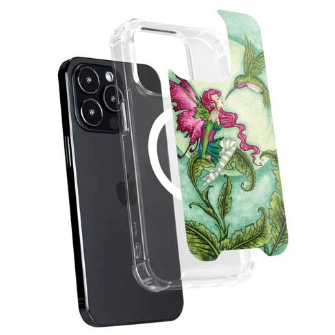 Flirting Fairy and Hummingbird by Amy Brown iPhone 16 Pro MagSafe Case